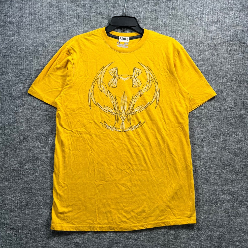 Under Armour HeatGear Basketball Graphic T-Shirt Mens Medium Yellow